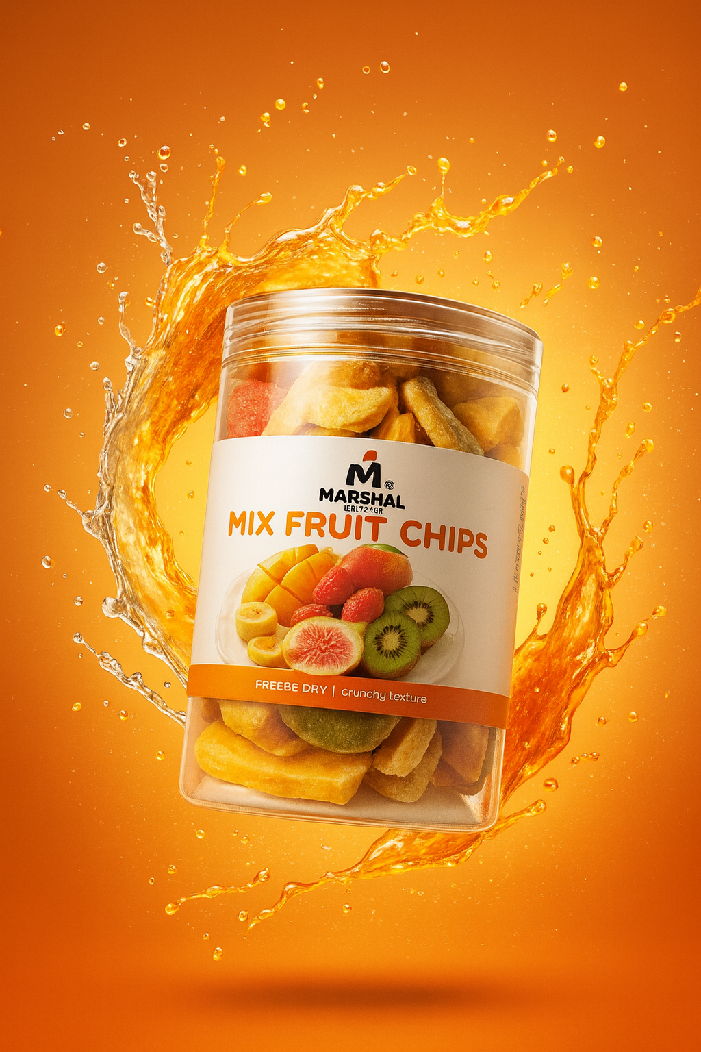 Mix freeze dried fruit