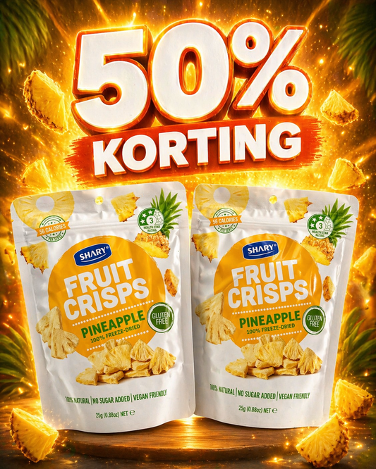 Actie 2x Freeze dried Ananas - Delixo 