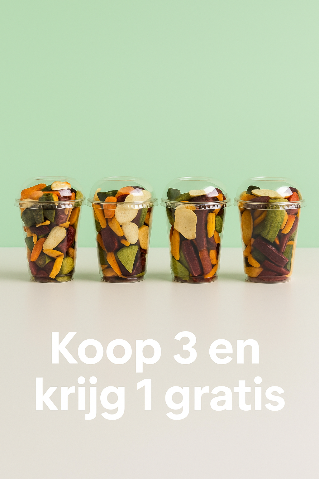 4 bakjes Mixed Veggie Crisps - Delixo 