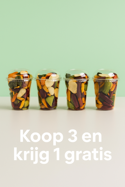 4 bakjes Mixed Veggie Crisps - Delixo 