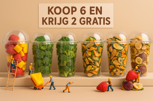 8 soorten bakjes fruit/groenten chips